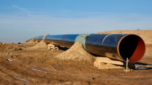 Gasoducto para un proyecto de gas natural