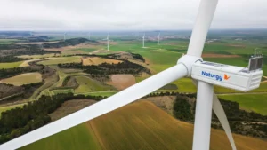 imagen aérea del parque eólico Valverde