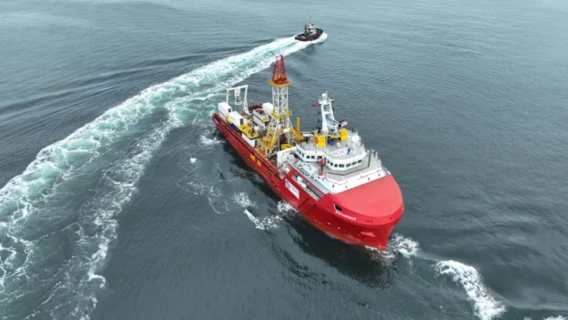 La tecnología del buque de perforación geotécnica, BOS Princess de Britoil Offshore Services