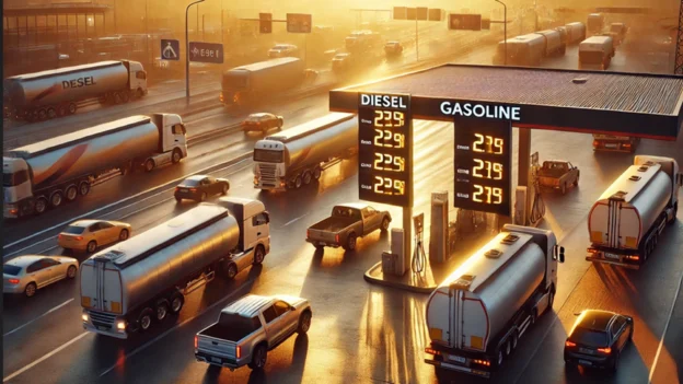 Representación del consumo de gasóleo vs. gasolina