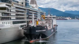 El primer crucero reabastecido con GNL de Seaspan Energy en el puerto de Vancouver con éxito