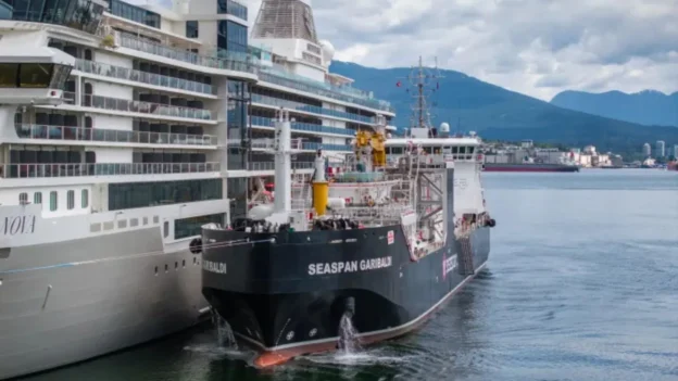 El primer crucero reabastecido con GNL de Seaspan Energy en el puerto de Vancouver con éxito