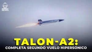 El Talon-A2 de Stratolaunch en pleno vuelo hipersónico impulsado por su motor tras ser liberado desde el avión Roc.