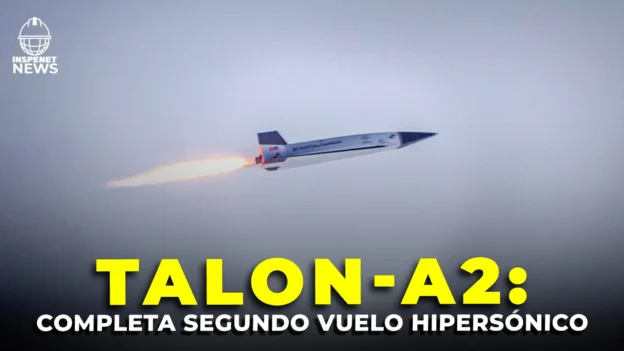 El Talon-A2 de Stratolaunch en pleno vuelo hipersónico impulsado por su motor tras ser liberado desde el avión Roc.
