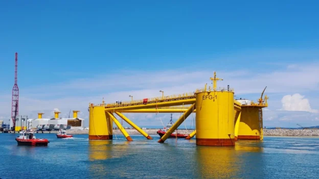 Una operación coordinada para el proyecto EFGL con la instalación del primer aerogenerador flotante