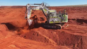 Foto de la nueva excavadora eléctrica