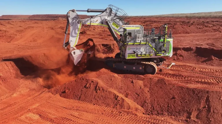 Foto de la nueva excavadora eléctrica